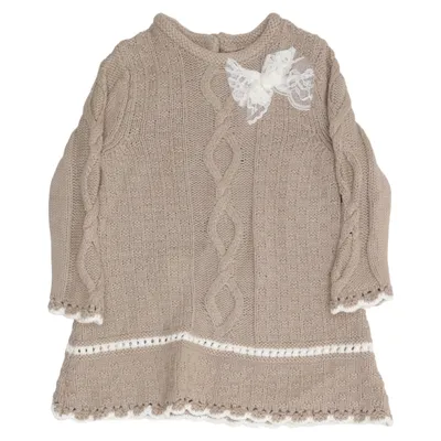 Dress (Beige) from Max Studio Acrylic, Cotton
