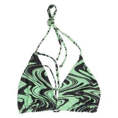 Bikini top (Groen, Zwart) van Shein Elastaan, Polyester
