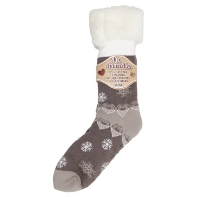 Socks (Gray, White) from La Boutique Acrylic, Polyester