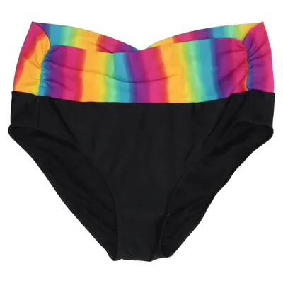Bas de bikini (Noir, Multicolore) de Wiki Élasthane, Polyester