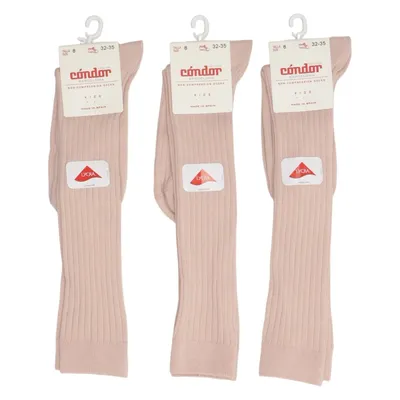 Knee socks (Pink) from Condor Cotton, Elastane, Polyamide