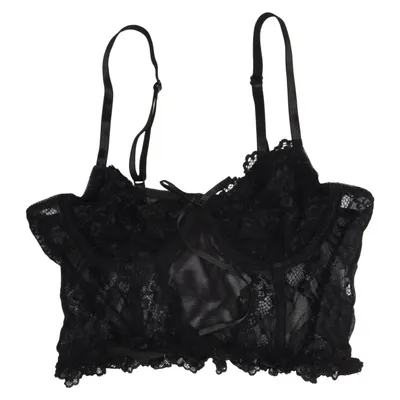 Bustier (Noir) de Romwe Élasthane, Polyester