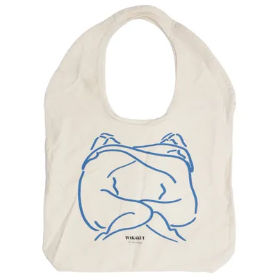 Canvas bag (Beige, Blue) from Wakakuu