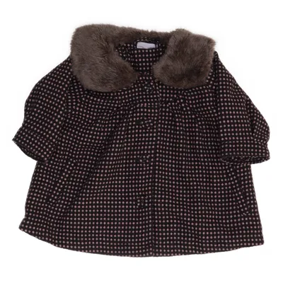 Frakke (Brun, Pink, Flerfarvet) Akryl, Bomuld, Polyamid, Polyester, Uld