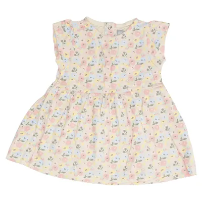 Klänning (Beige, Flerfärgad) från Pytteliten Bomull