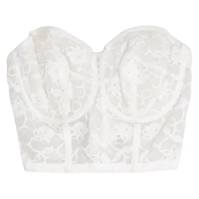 Bustier (White) from Glamorise Cotton, Elastane, Polyamide, Polyester