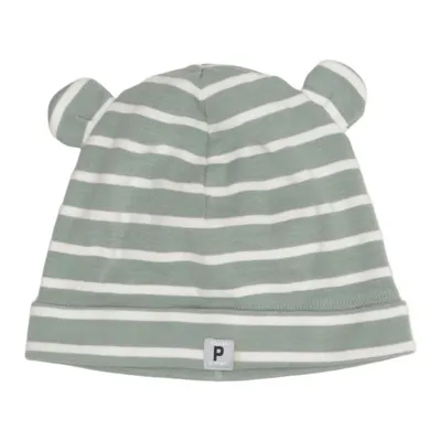 Beanie (Green, White) from Polarn O. Pyret Organic cotton
