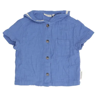 Short sleeve shirt (Blue) from Minories Cotton