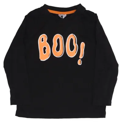 Langærmet t-shirt (Sort, Orange) fra Citat Bomuld, Elastan
