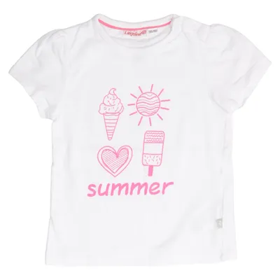 T-shirt (Blanc, Rose) de Liegelind Coton, Élasthane