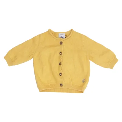 Cardigan (Jaune) de Petit Bateau Coton, Laine