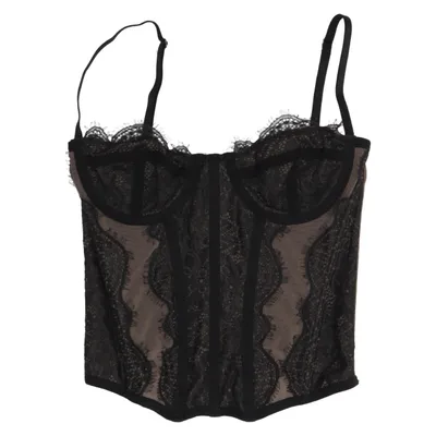 Bustier (Zwart, Beige)