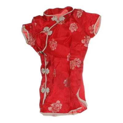 Cheongsam (Röd, Guldfärgad)