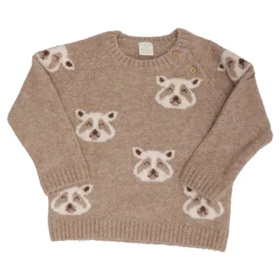 Tröja (Beige, Vit) från Lindex Baby Elastan, Polyester, Ull