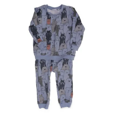 Set (Blå, Flerfärgad) från Name It Elastan, Ekologisk bomull