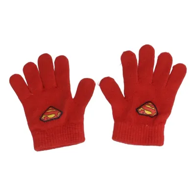 Gants (Rouge) de Superman Acrylique, Élasthane, Polyester