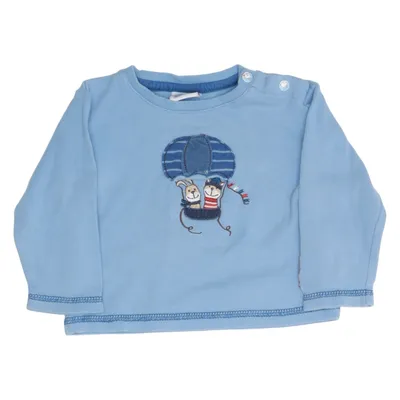 Lange mouwen shirt (Blauw) van Salt and Pepper Katoen