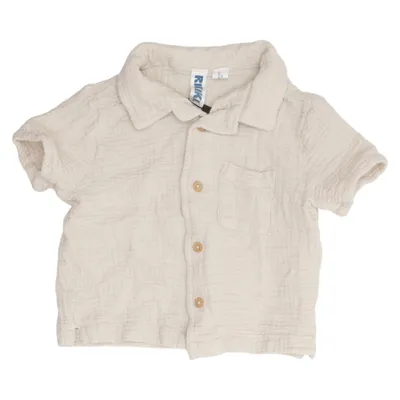 Chemise à manches courtes (Beige) de Rikiki Coton