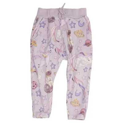 Pantalon de pyjama (Violet, Multicolore) de Name It Élasthane, Coton biologique