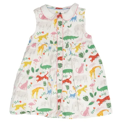 Dress (White, Multicolored) from Baby Boden Cotton
