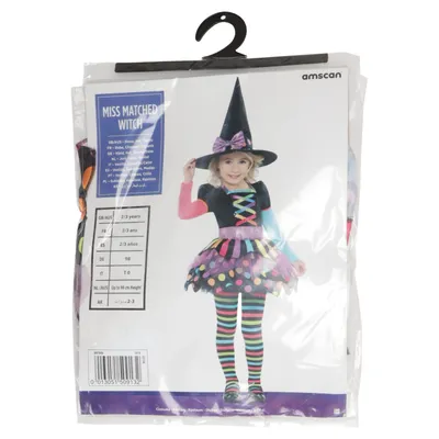 Fancy dress (Miss Matched Witch) from Amscan Polyester