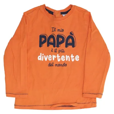 Langærmet t-shirt (Orange) fra Blukids Bomuld