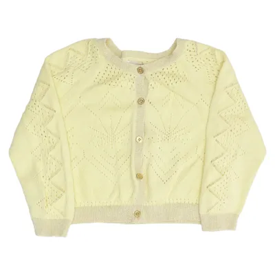 Cardigan (Jaune) de Catimini Coton, Fibre métallique, Polyester