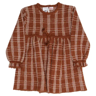 Kleid (Braun, Weiß) von Zara Baby Acryl, Nylon