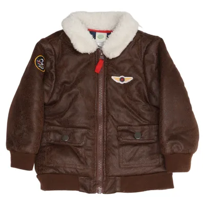 Shearlingjakke (Brun) fra Little Me Polyester