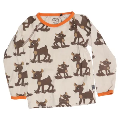Långärmad t-shirt (Beige, Brun) från Ej Sikke Lej Bomull