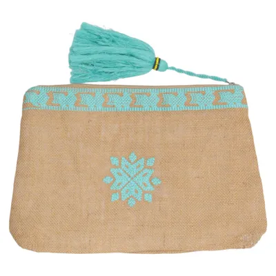 Clutchtaske (Beige, Turkis) fra Star Mela