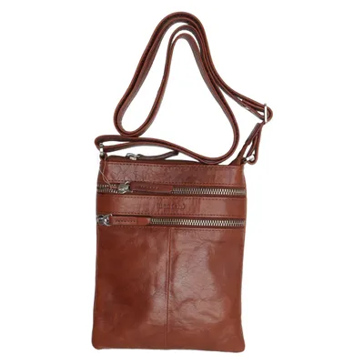 Shoulder-bag (Brown) from Luca Ferri Leather