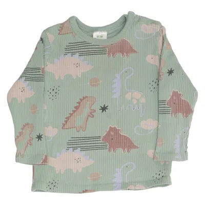 Långärmad t-shirt (Grön, Flerfärgad) från Alana Bomull, Elastan