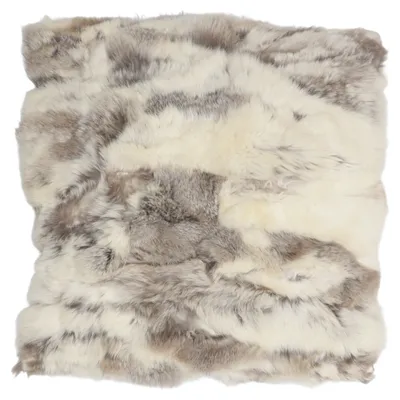 Coussin décoratif (Gris, Blanc, Multicolore) de Home Art Fourrure, Polyester