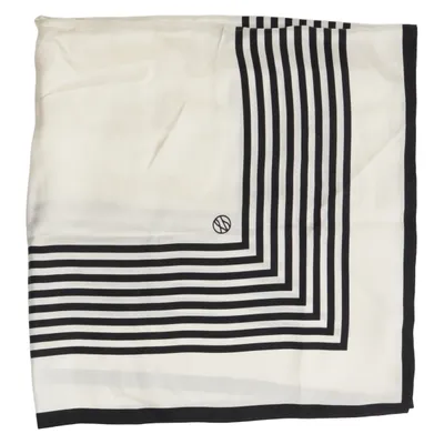 Halstuch (Weiß, Schwarz) von Lescarf Seide