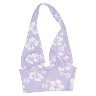 Halter neck top (Purple, White) from Divided by H&M Polyester, Elastane