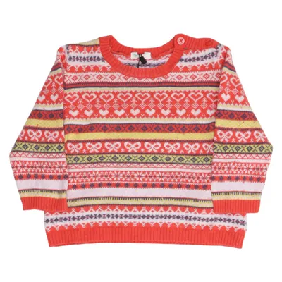 Kersttrui (Rood, Meerkleurig) van Benetton Baby Katoen, Polyamide, Wol