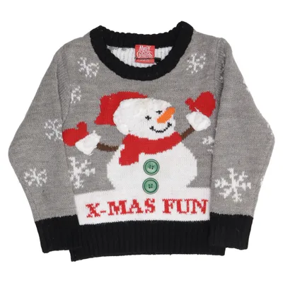 Pull de Noël (Gris, Multicolore) de Merry Christmas Acrylique