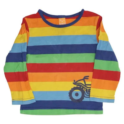 Långärmad t-shirt (Blå, Flerfärgad) från Pusblu Bomull