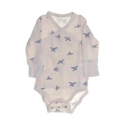 Body (Beige, Blå) från Lindex Baby Bomull, Elastan