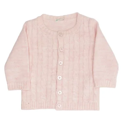 Cardigan (Pink) from Benetton Baby Acrylic, Wool