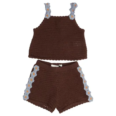 Ensemble (Marron, Bleu, Multicolore) de Zara Coton