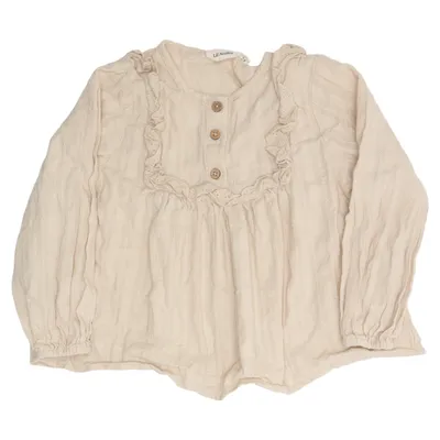 Blus (Beige) från Lil' Atelier Ekologisk bomull