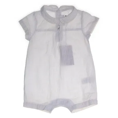 Sparkdräkt (Vit, Grå) från The Little White Company Bomull, Polyester
