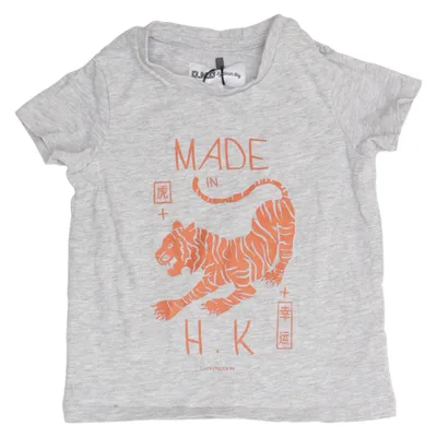 T-shirt (Grå, Orange) från D.M.D by Denim Day Bomull, Viskos