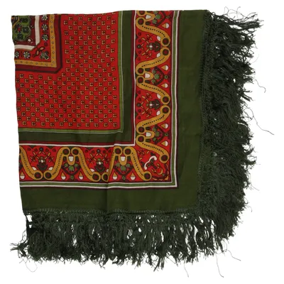 Cache-col (Rouge, Vert, Jaune) Viscose, Laine