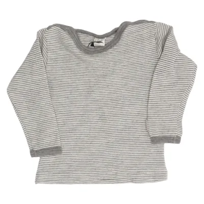 Long sleeve T-shirt (Gray, White) from Lilano Wool