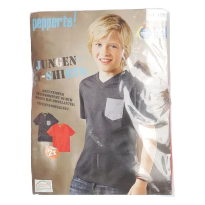 T-shirt (Grå, Rød) fra Pepperts Bomuld, Polyester