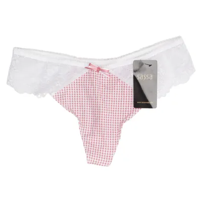 Panties (White, Pink) from Sassa Elastane, Polyamide