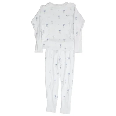 Pyjama (Wit, Blauw) van Livly Elastaan